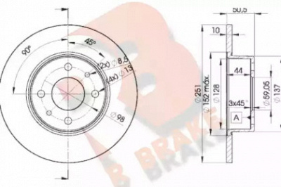R BRAKE 78rbd24070 -  Тормозной диск